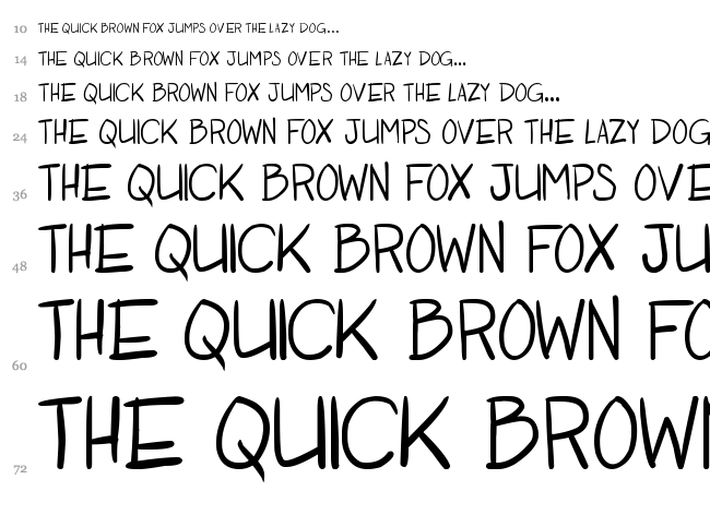 Otaku Rant font waterfall
